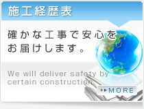 施工経歴表｜確かな工事で安心をお届けします。